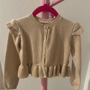 Kids Beige Ruffle Sweater